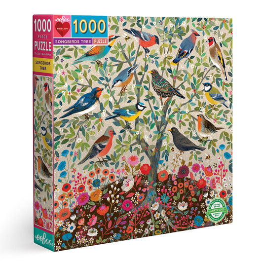 Songbirds Tree 1000 Piece Square Puzzle