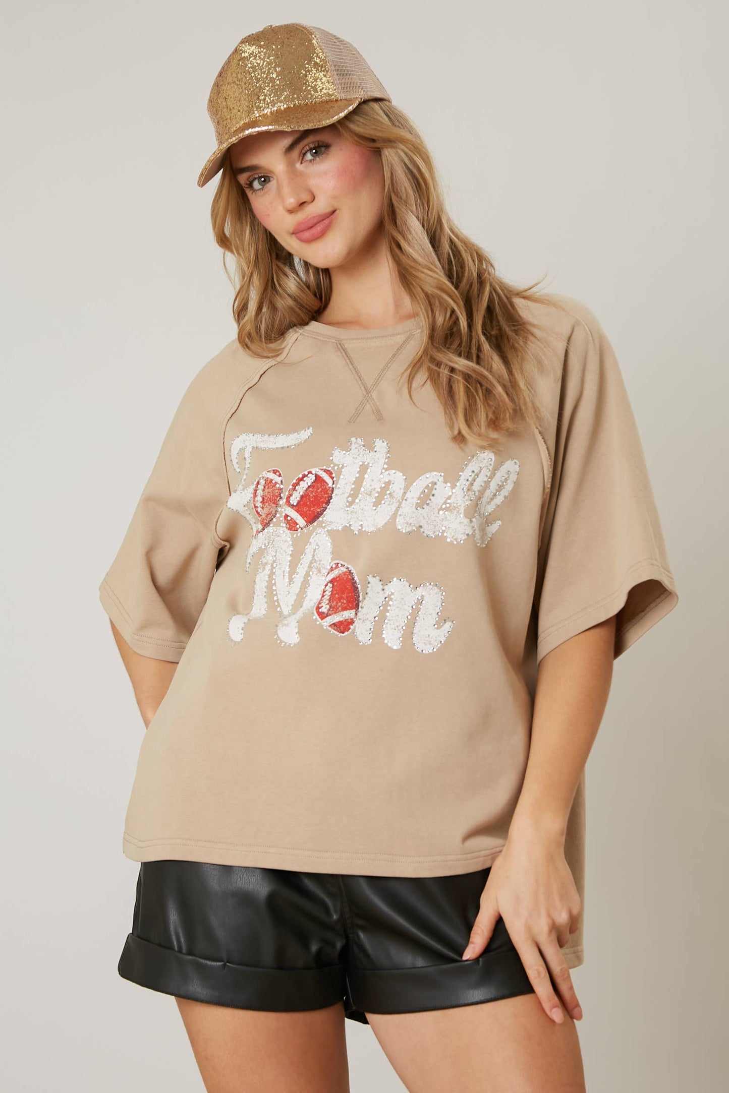 Football Mom Washed Tee