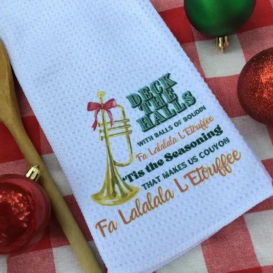 Christmas Tea Towel Louisiana Christmas Carol