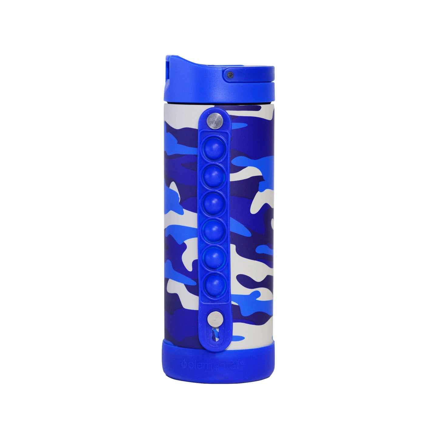 14oz Iconic Pop Bottle - Blue Camo