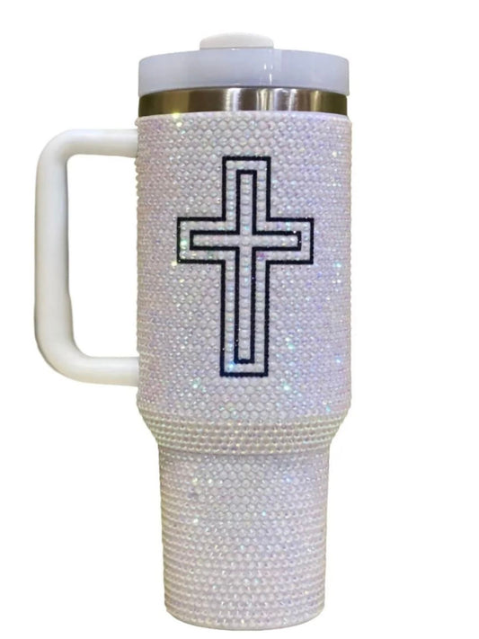 Crystal Cross 40 oz Tumbler