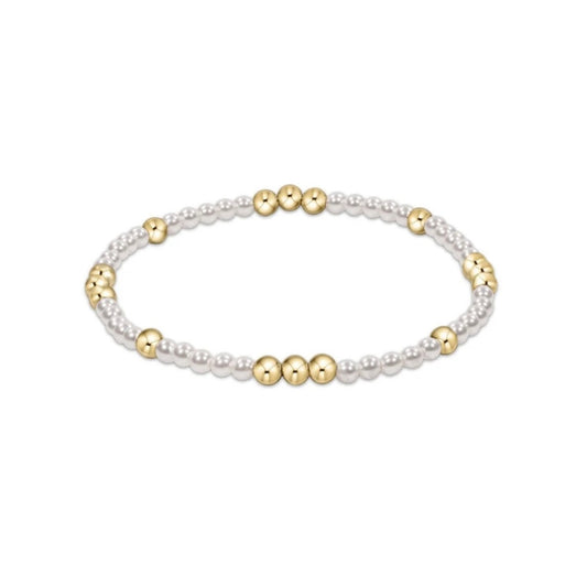 Enewton Worthy Pattern 3mm Bead Bracelet - Pearl