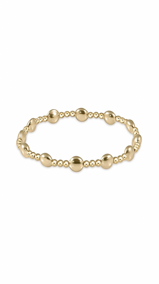 Enewton Honesty Gold Sincerity Pattern 6mm Bead Bracelet