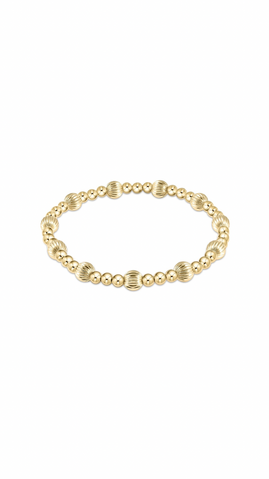 Enewton Dignity Sincerity Pattern 6mm Bead Bracelet-Gold