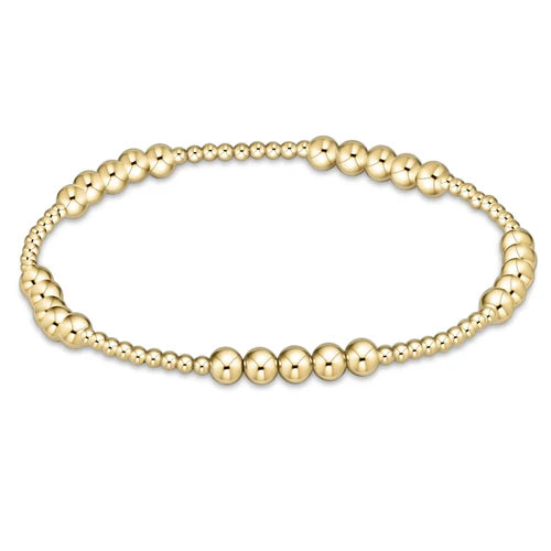 Enewton Classic Blissful Pattern 2mm Bead Bracelet - 4mm Gold