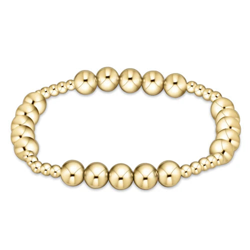 Enewton Classic Blissful Pattern 3mm Bead Bracelet - 6mm Gold