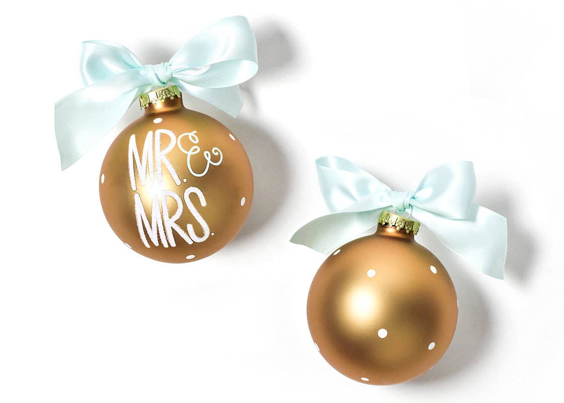 Mr. & Mrs. Glass Ornament