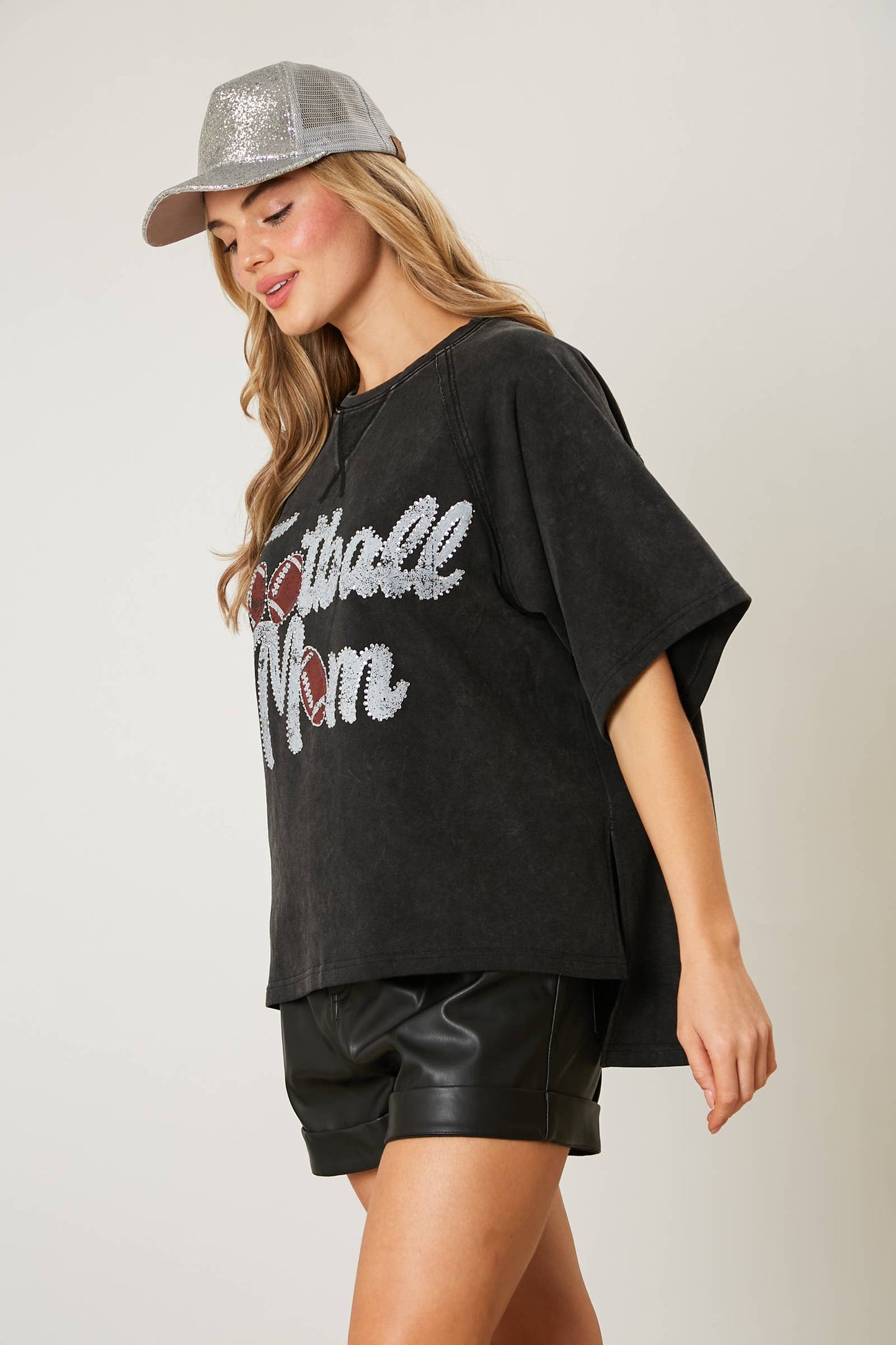 Football Mom Washed Tee