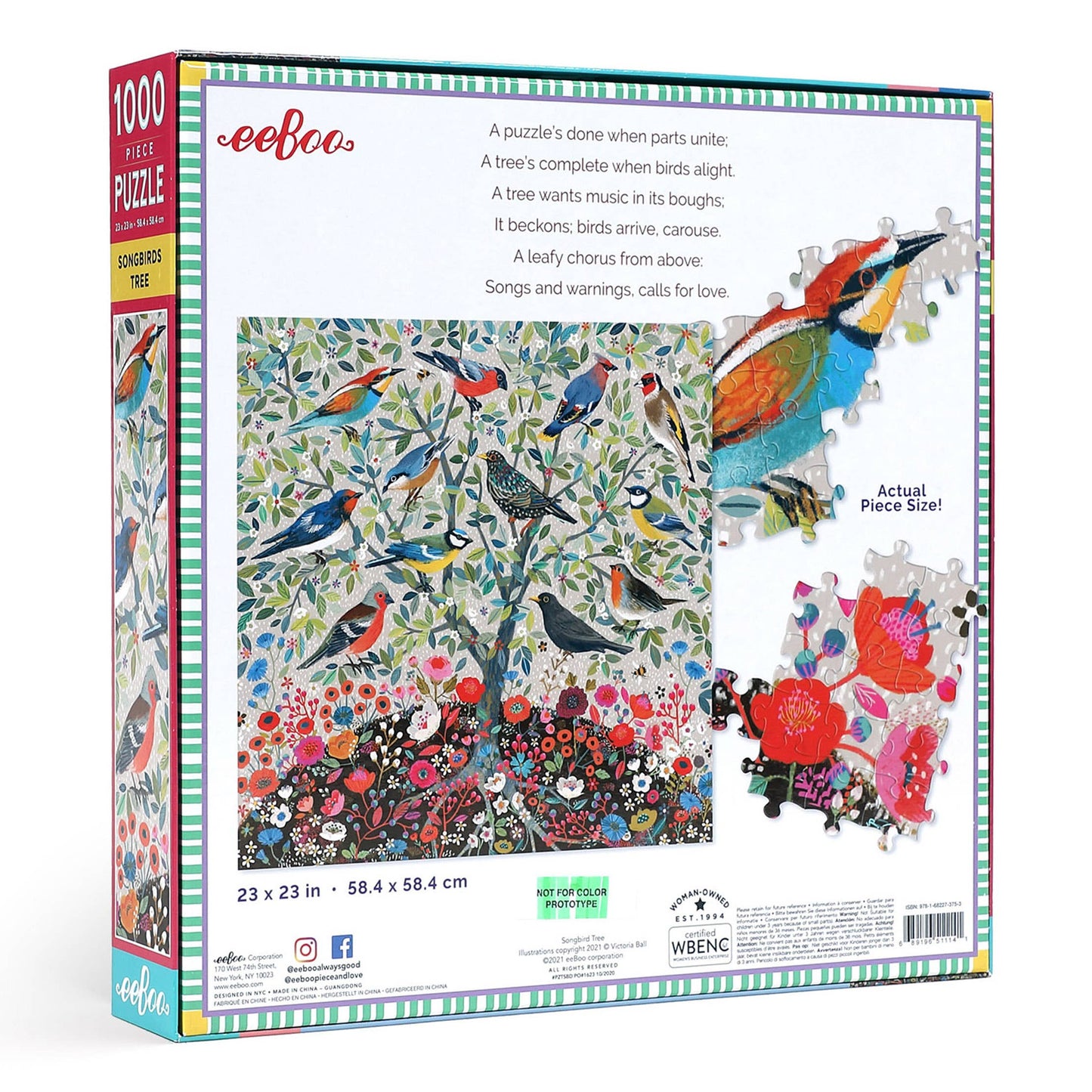 Songbirds Tree 1000 Piece Square Puzzle