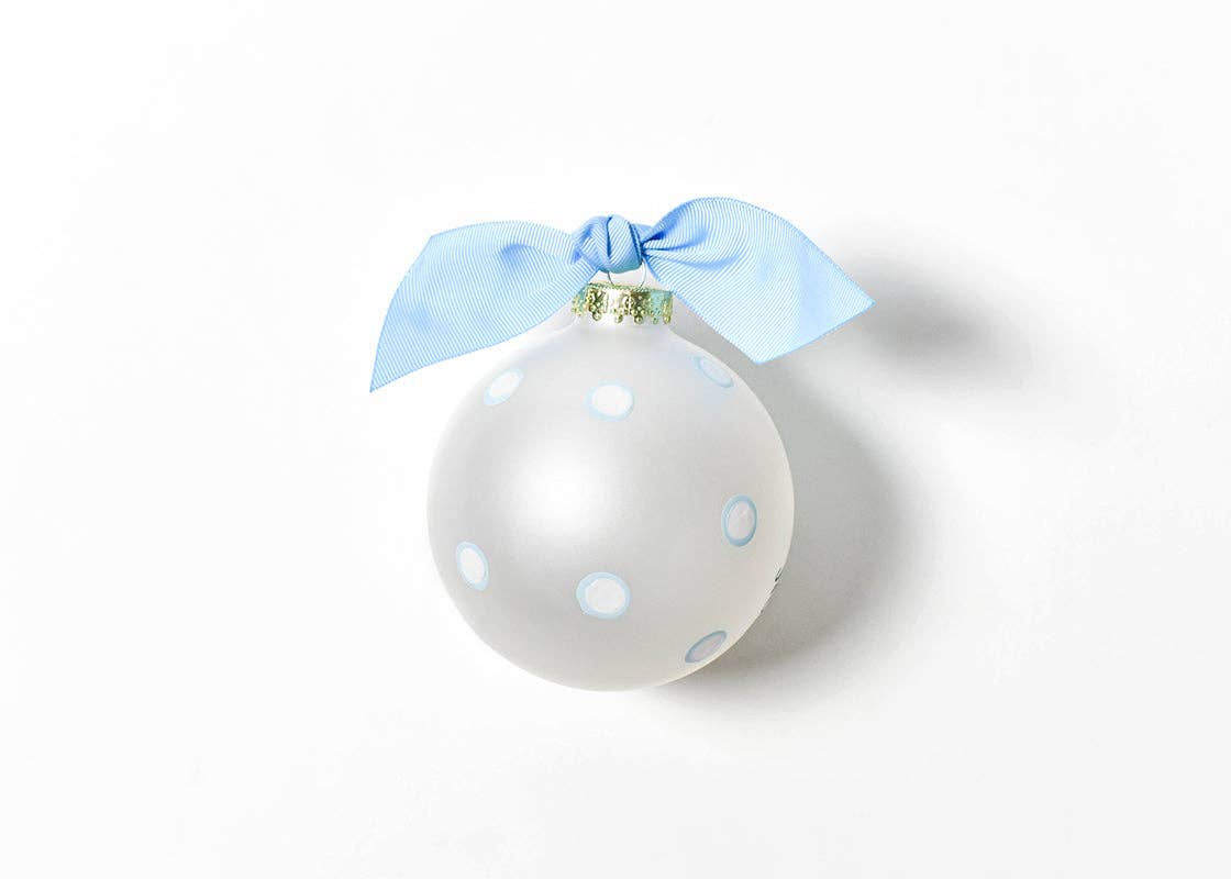 Blue My First Christmas Snowman Glass Ornament