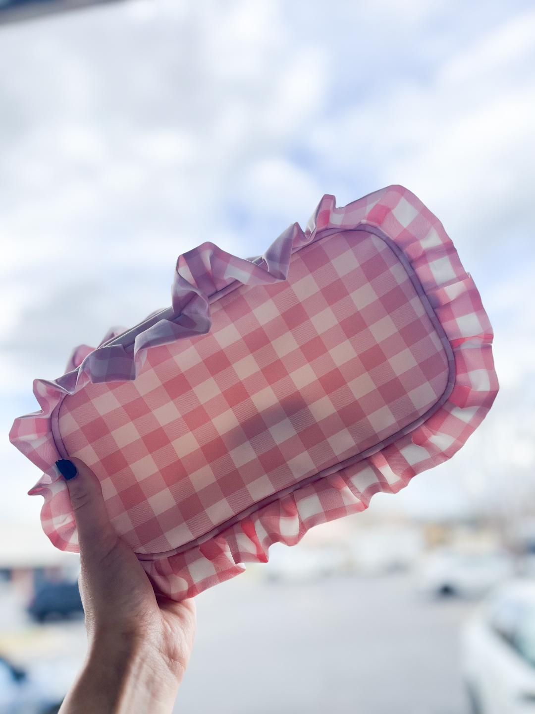 Gingham Makeup Bags