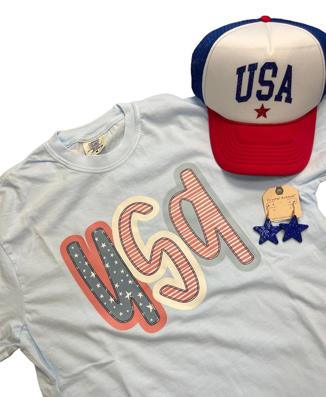 USA Stars And Stripes Tee - Comfort Colors